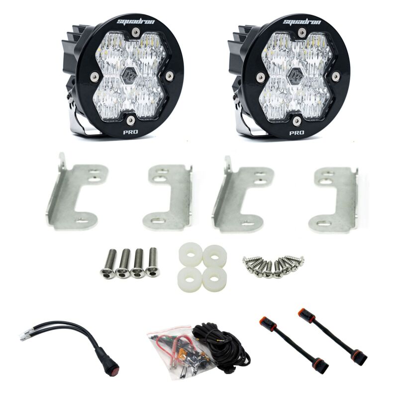 Baja Designs 18-25 JL/JT / 20-25 Gladiator Squadron-R Pro 2.0 Fog Pkt Kit OE Sahara Bmpr (WC) -Clear - 440050