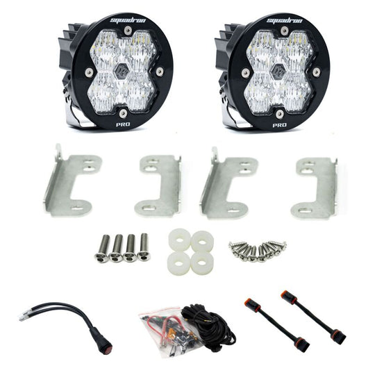 Baja Designs 18-25 JL/JT / 20-25 Gladiator Squadron-R Pro 2.0 Fog Pkt Kit OE Sahara Bmpr (WC) -Clear - 440050