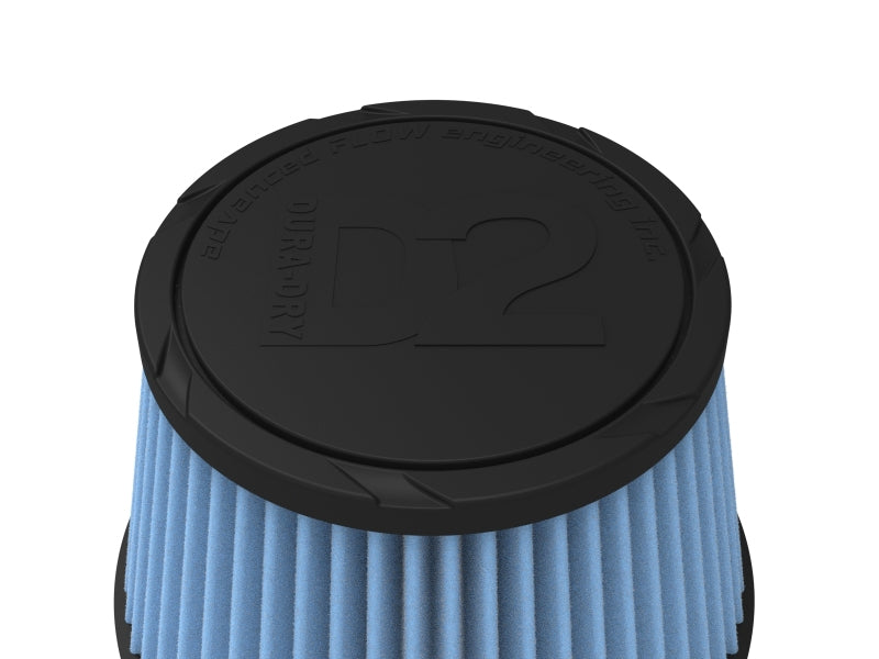 aFe POWER Universal Clamp-On Air Filter w/ D2 Dura-Dry Media - 6in F x 7.5in B x 5.5in T x 5in H - 21-60505V