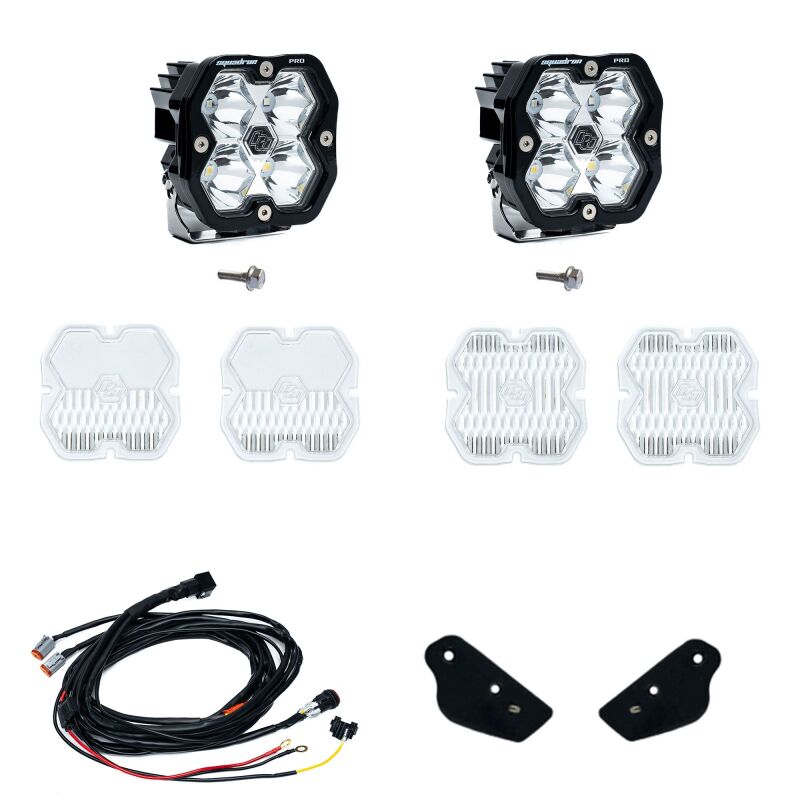 Baja Designs 21-25 Ford Bronco (Incl. 22-25 Raptor) Squadron Pro 2.0 A-Pillar Kit Tgl (Spot) - Clear - 440087