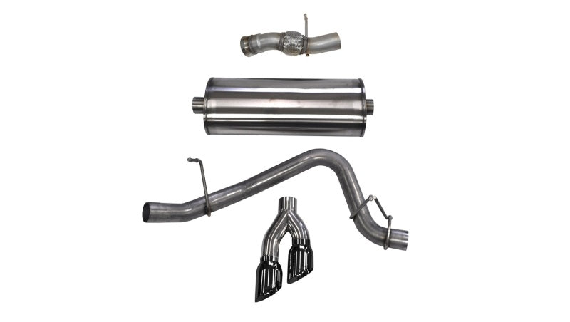 Corsa 2015-2020 GMC Yukon Denali 6.2L V8 Single Side Exit Cat-Back Exhaust w/ Polished Black Tips - 14826BLK