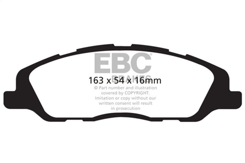 EBC 13-14 Ford Mustang 3.7 (A/T+Performance Pkg) Greenstuff Front Brake Pads - DP21868