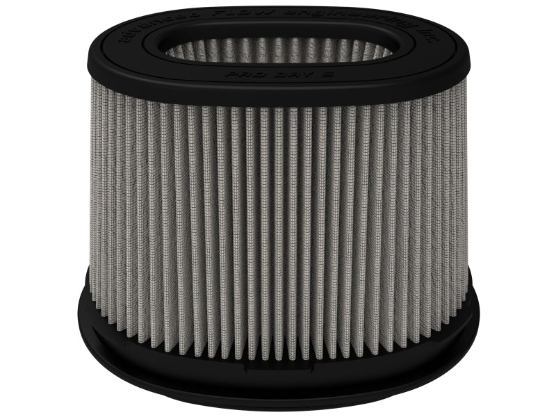 aFe Momentum Pro DRY S Univ Air Filter 6-3/4 x 4-3/4in F x 8-1/4 x 6-1/4in B x 7-1/4 x 5in T x 6in H - 20-91207D