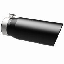 Load image into Gallery viewer, MagnaFlow Tip Stainless Black Coated Single Double Round Single Outlet 5in Dia 4in Inlet 13in L - 35240