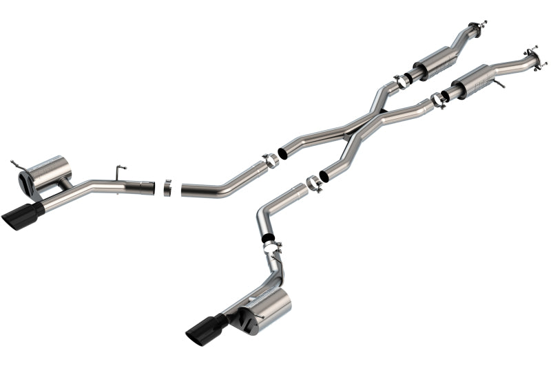 Borla 2021+ Dodge Durango SRT Hellcat 6.2L V8 AWD S-Type Cat-Back Exhaust System - Black Chrome Tips - 140885BC