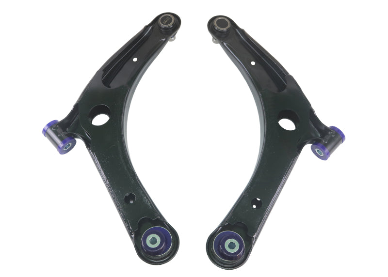 SuperPro 2008 Mitsubishi Lancer GTS Front Lower Control Arm Set w/ Bushings - w/ Positive Caster - TRC1023