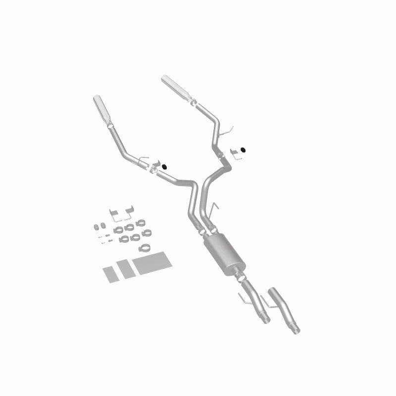 MagnaFlow 11 Ford F-150 3.7L/5.0L/6.2L SS Catback Exhaust Dual Split Rear Exit w/ 3.5in SS Tips - 15460