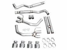 Load image into Gallery viewer, AWE 2024 Ford Mustang Dark Horse S650 RWD Track Edition Cat-Back Exhaust w/ Quad Chrome Silver Tips - 3020-42375