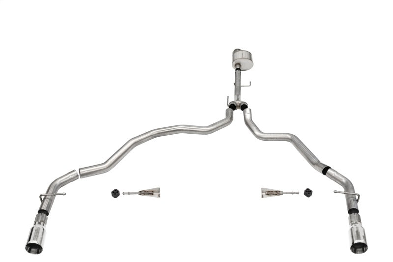Corsa 2021-2025 Ford F-150 Regular Cab/6.5in Bed 5.0L V8 Xtreme Cat-Back Dual Rear Exit-Polished - 21143