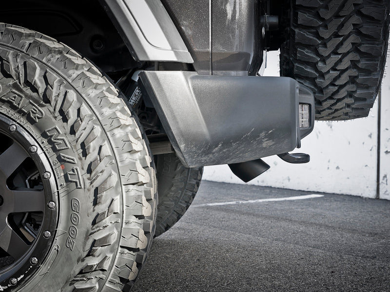 aFe MACH Force-Xp Axle-Back Hi-Tuck Exhaust System w/Black Tip 18-19 Jeep Wrangler (JL) V6 3.6L - 49-48075-B