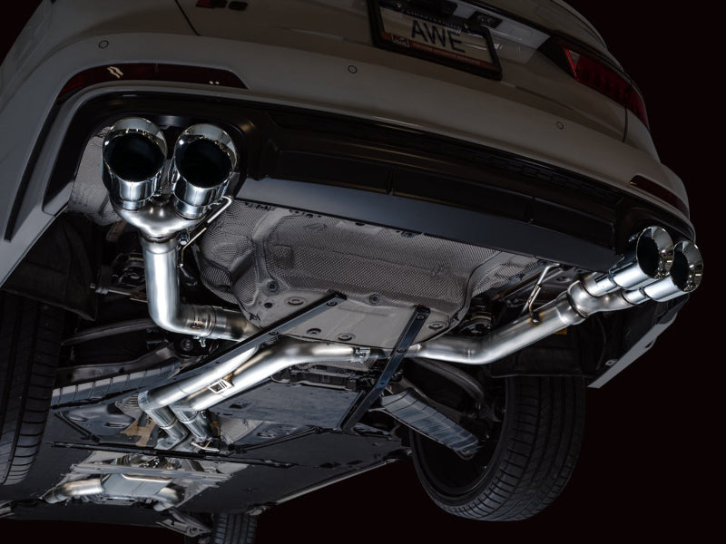 AWE Tuning 19-23 Audi C8 S6/S7 2.9T V6 AWD Track Edition Exhaust - Chrome Silver Tips - 3020-42101
