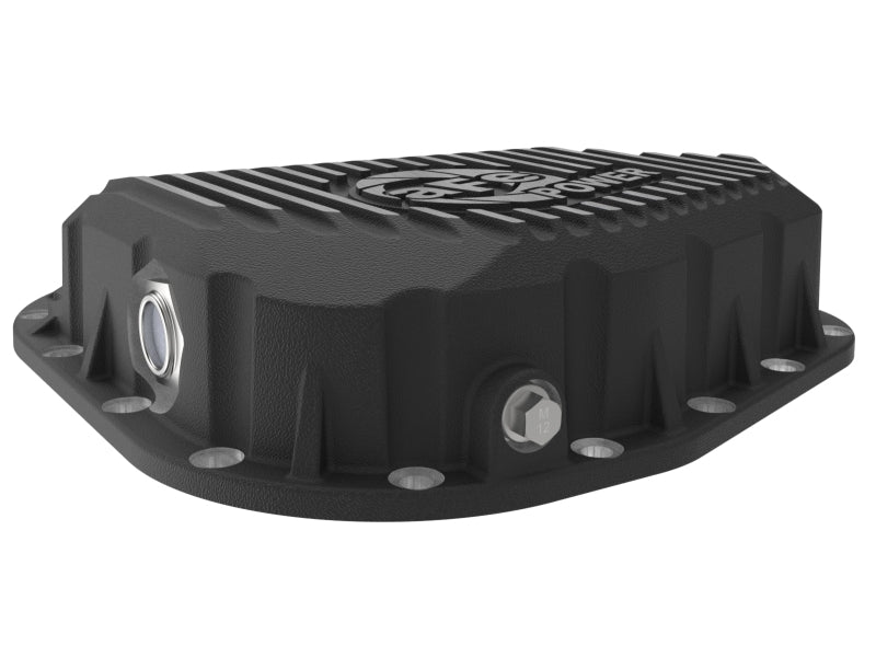 aFe POWER Pro Series Rear Diff Cover Black w/ Machined Fins Ford F-250/350 23-26 (Sterling 11.6) - 46-71490B