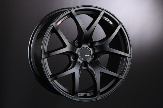 SSR GTV03 18x8.5 5x114.3 40mm Offset Flat Black Wheel 05-07 STI / 11+ tC - T618850+4005GMB