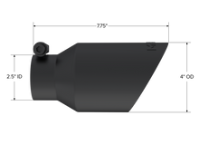 Load image into Gallery viewer, MBRP Universal 4in OD Dual Wall Angled 2.5in Inlet 8in Length Exhaust Tip - Black