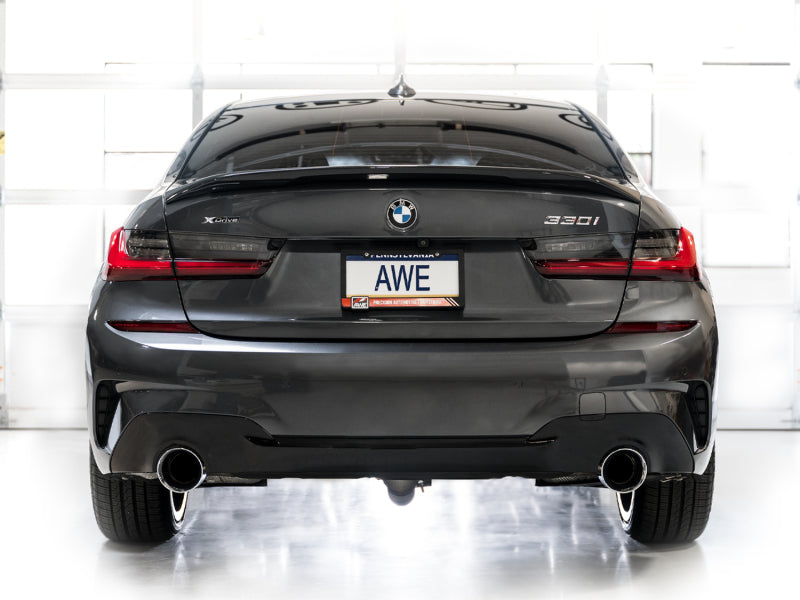 AWE Tuning 19-23 BMW 330i / 21-23 BMW 430i Base G2X Touring Axle-Back Exhaust - Chrome Silver - 3015-32429