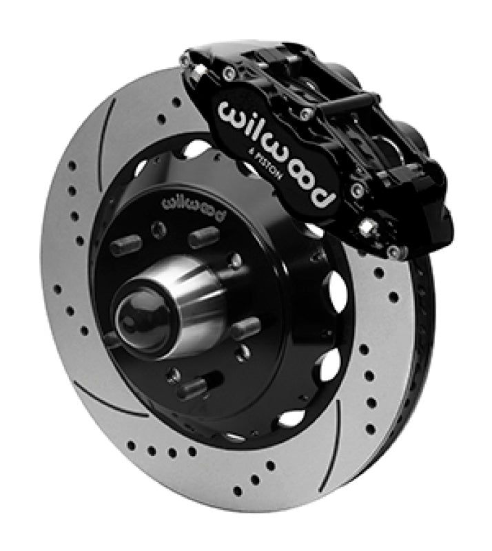 Wilwood 88-98 GMC C1500 Forged Narrow Superlite 6R Big Brake Front Brake Kit (Hub) - Black Powder - 140-15950-D