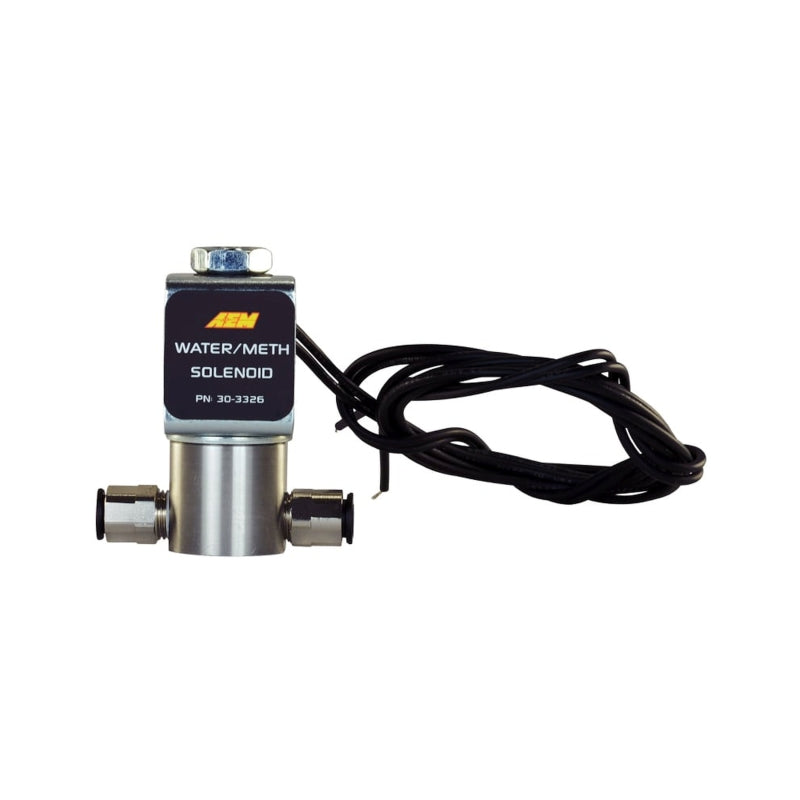 AEM Water/Methanol Injection System - High-Flow Low-Current WMI Solenoid - 200PSI 1/8in-27NPT In/Out - 30-3326