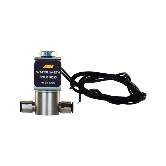 AEM Water/Methanol Injection System - High-Flow Low-Current WMI Solenoid - 200PSI 1/8in-27NPT In/Out - 30-3326