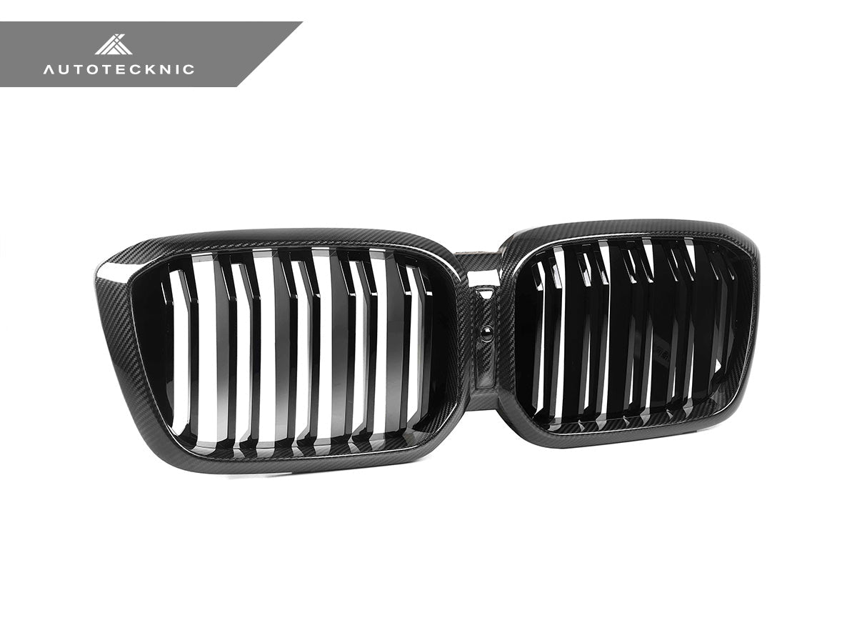 AutoTecknic Dry Carbon Fiber Dual-Slats Front Grille Set - BMW G01 X3 LCI | G02 X4 LCI