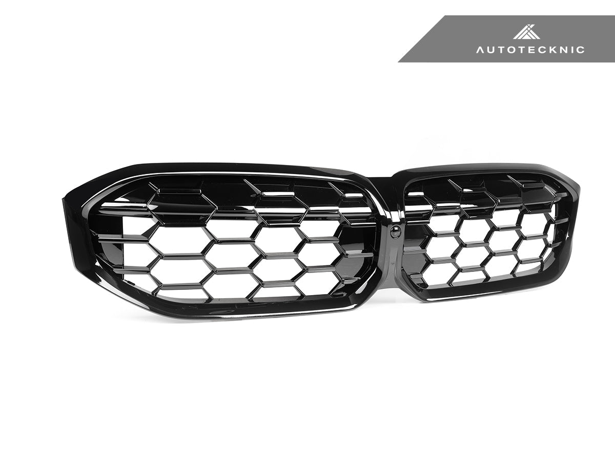 AutoTecknic Gloss Black Honeycomb Front Grille - BMW G20 3-Series LCI