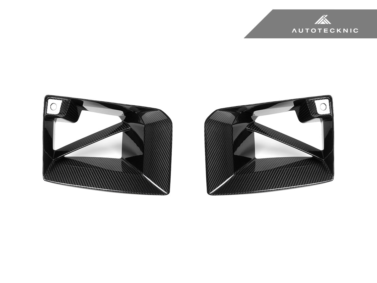 AutoTecknic Dry Carbon Front Bumper Lower Vent Set - BMW G87 M2