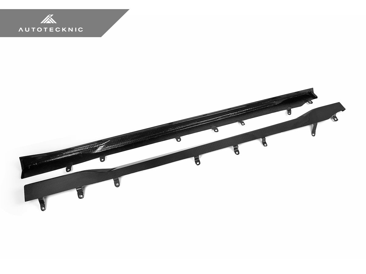 AutoTecknic Dry Carbon Fiber Side Skirt Extension Set - BMW G87 M2