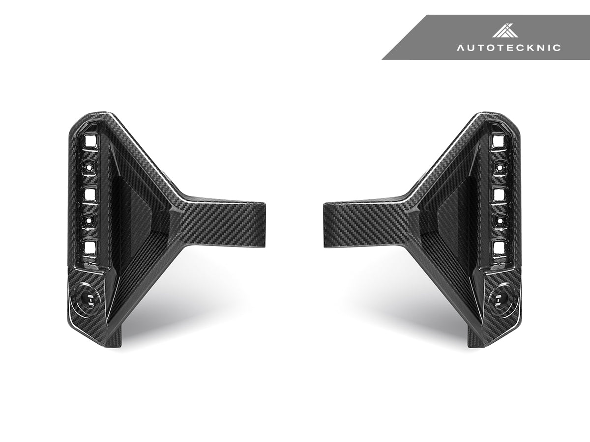 AutoTecknic Dry Carbon Rear Bumper Reflector Trim Set - BMW G87 M2