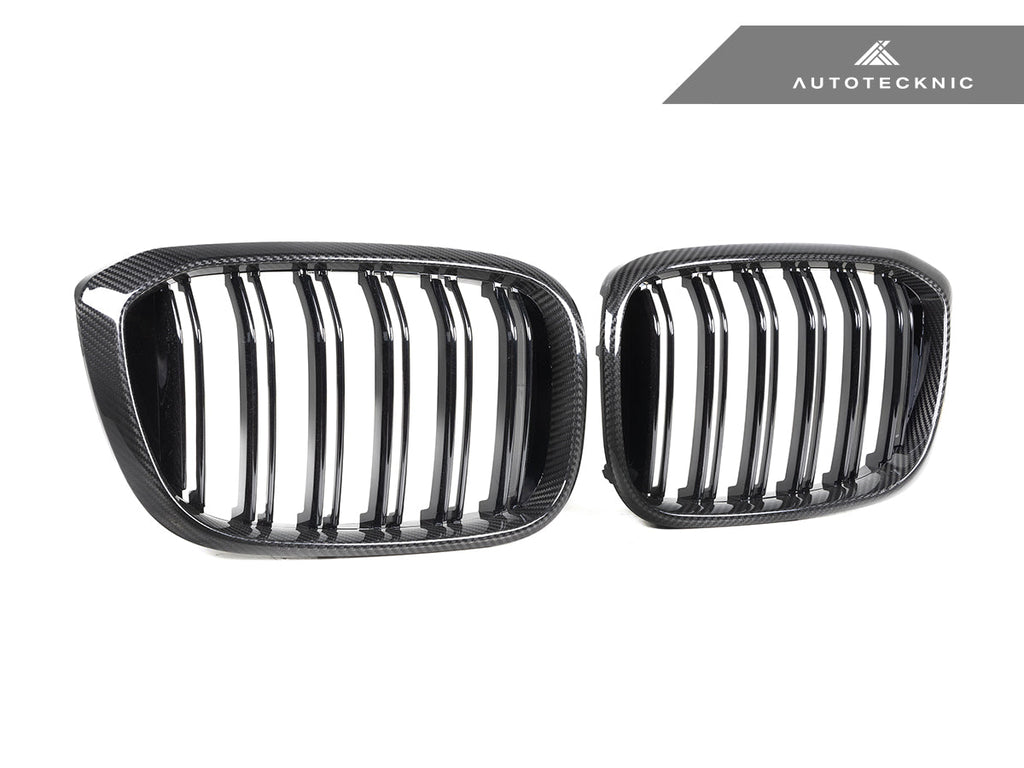 AutoTecknic Dry Carbon Fiber Dual-Slats Front Grille Set - BMW G01 X3 | G02 X4 Pre-LCI
