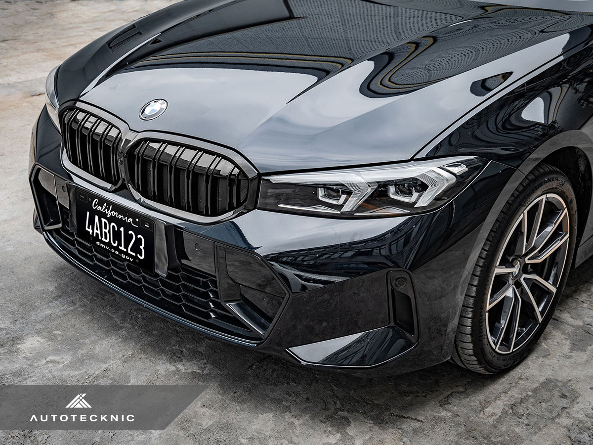 AutoTecknic Dual-Slats Gloss Black Front Grille - BMW G20 3-Series LCI