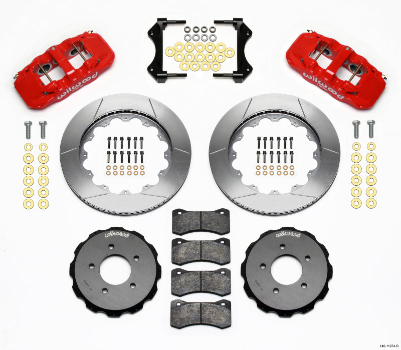 Wilwood AERO6 Front Hat Kit 14.00 Red 99-06 BMW E46 - 140-11974-R