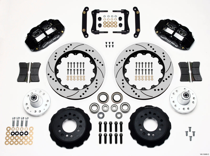 Wilwood Narrow Superlite 6R Front Hub Kit 14.00in Drilled 70-78 Camaro - 140-10486-D