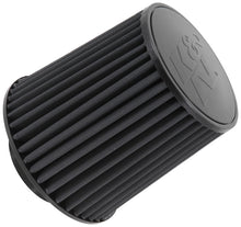 Load image into Gallery viewer, K&amp;N Universal Rubber Filter-Round Tapered 4in Flange ID x 8in Base OD x 6.625in Top OD x 8in H - RU-5171HBK