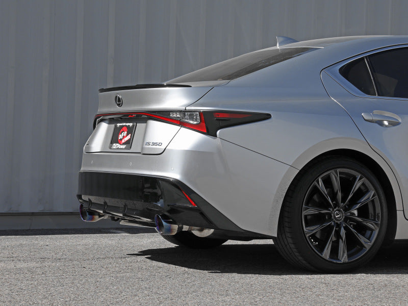aFe Lexus IS350 14-22 V6-3.5L Takeda Axle-Back Exhaust System- Blue Tip - 49-36060-L