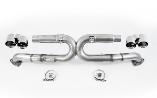 AWE Tuning 991 Carrera Performance Exhaust - Chrome Silver Tips - 3015-32044