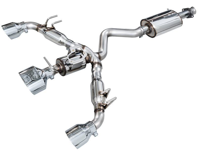 AWE Tuning 23-24 Toyota GR Corolla Touring Edition Cat-Back Exhaust - Chrome Silver Tips - 3015-52472