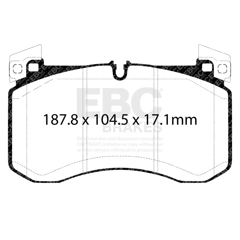 EBC 2018+ Mercedes-Benz G63 AMG (BM463) 4.0TT Yellowstuff Front Brake Pads - DP42409R