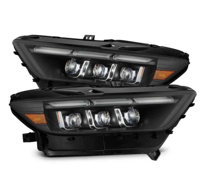 AlphaRex 15-17 Ford Mustang NOVA LED Proj Headlights Black w/Activ Light/Seq Signal/Switch DRL - 880262