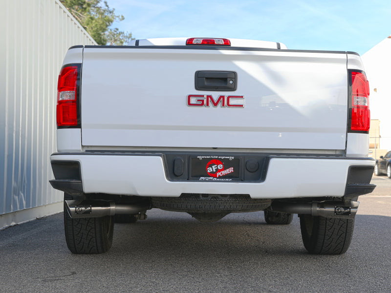 aFe Gemini XV Cat-Back Exhaust System GM Trucks 09-18 V6-4.3/V8-4.8/5.3L- Cut-Out Polished - 49-34133-P