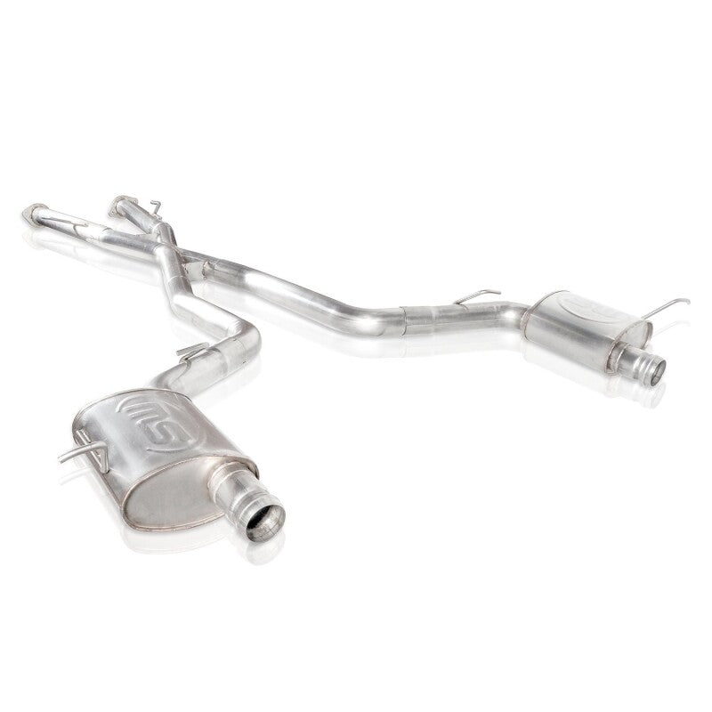 Stainless Works 2018 Jeep TrackHawk 6.2L 3in Catback System X-Pipe Turbo S-Tube Muffler Stock Exit - JEEP1862CB-S