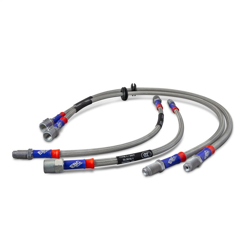 EBC 00-04 Ford F150 4.2L 2WD w/4 Wheel ABS & 7 Lug) Stainless Steel Brake Line Kit - BLA7150-3L
