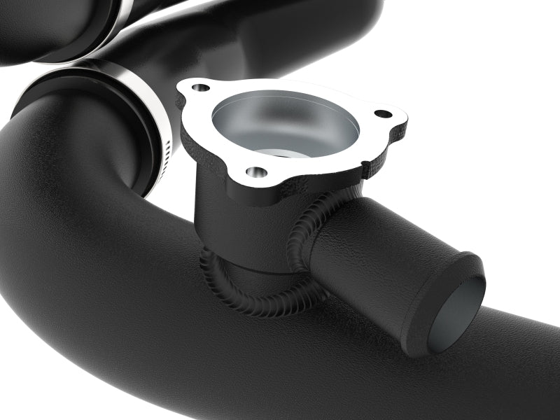 aFe 22-24 Ford Bronco Raptor BladeRunner 2-1/4in Aluminum Hot Charge Pipe Black - 46-20758-B