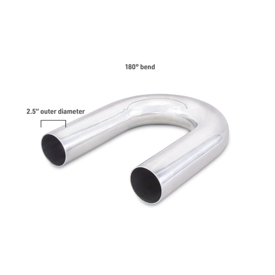 Mishimoto Universal Aluminum Intercooler Tubing 2.5in. OD - 180 Degree Bend - MMICP-AL-251