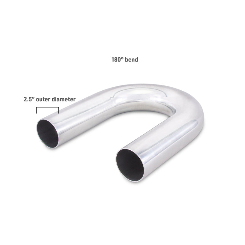 Mishimoto Universal Aluminum Intercooler Tubing 2.5in. OD - 180 Degree Bend - MMICP-AL-251