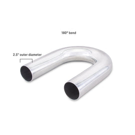 Mishimoto Universal Aluminum Intercooler Tubing 2.5in. OD - 180 Degree Bend - MMICP-AL-251