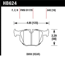 Load image into Gallery viewer, Hawk 2006-2006 BMW 330i HPS 5.0 Rear Brake Pads - HB624B.642