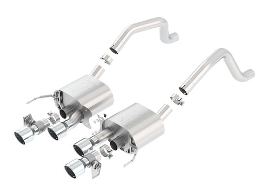 Borla 15 Chevy Corvette C7 ZO6 6.2L w/o AFM w/ NPP ATAK Quad RD RL IC Tips Center Rear Exit Exhaust - 11903