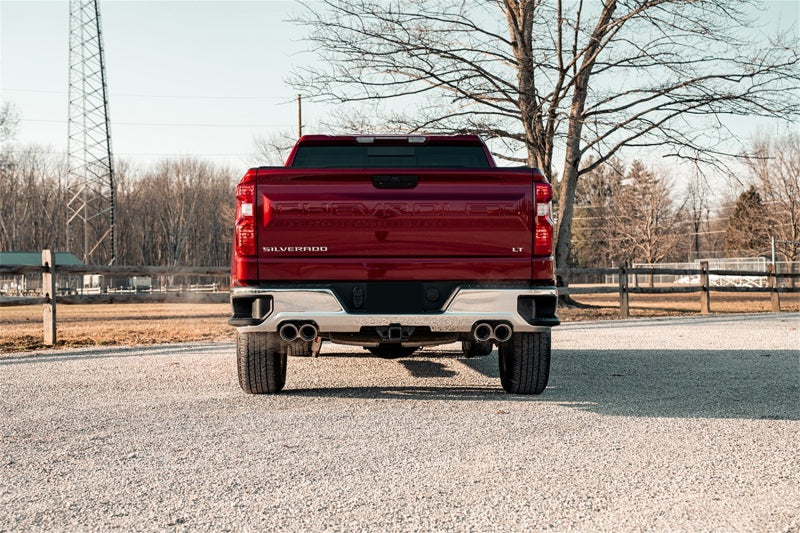 Corsa 19-23 Chevrolet Silverado 1500 Cat-Back Dual Rear Exit with Twin 4in Polished Pro-Series Tips - 21200