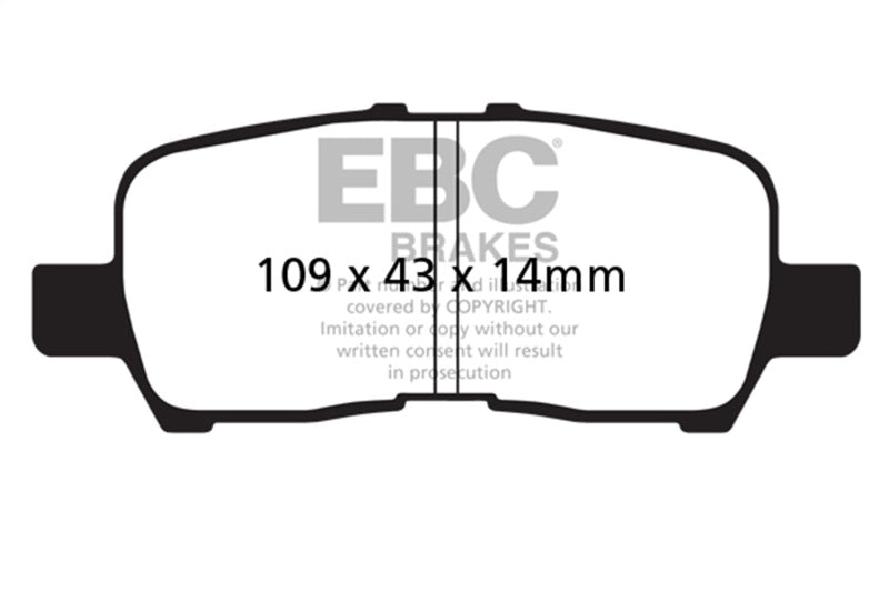 EBC 05-09 Buick Allure (Canada) 3.6 Yellowstuff Rear Brake Pads - DP41684R