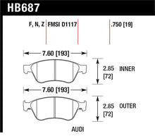 Load image into Gallery viewer, Hawk 04-10 Audi A8 Quattro / 07-11 S6 / 07-10 S8 /  04-06 VW Phaeton HPS Front Street Brake Pads - HB687F.750