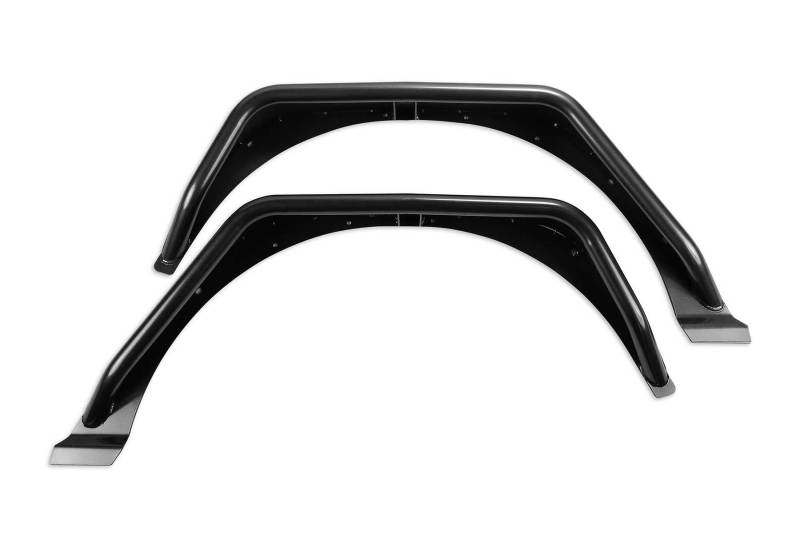 Fabtech 18-21 Jeep JL 4WD Rear Steel Tube Fenders - Textured Black - FTS24213